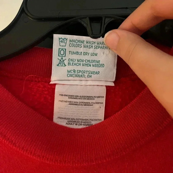 Vintage America Heart Crewneck Sweatshirt Embroidered Medium Patriotic - Picture 5 of 6